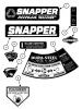 Snapper P216512TV - 21" Walk-Behind Mower, 6.5 HP, Steel Deck, Series 12 Ersatzteile Decals (Part 1)